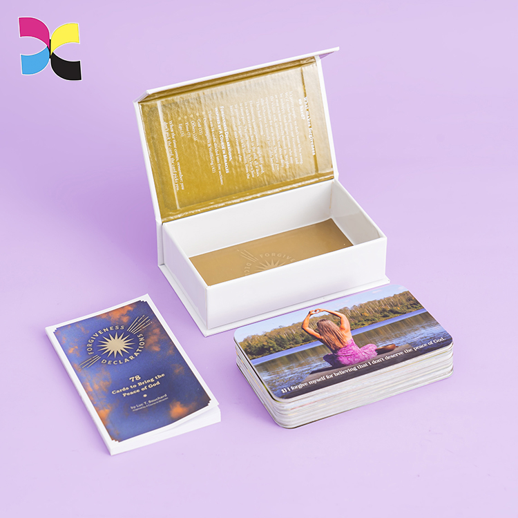 customized yoga affirmation deck cards printing