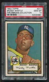 1952 Topps Mickey Mantle (PSA 10)