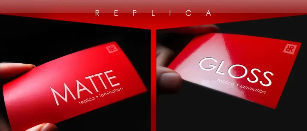 matt and glossy lamination