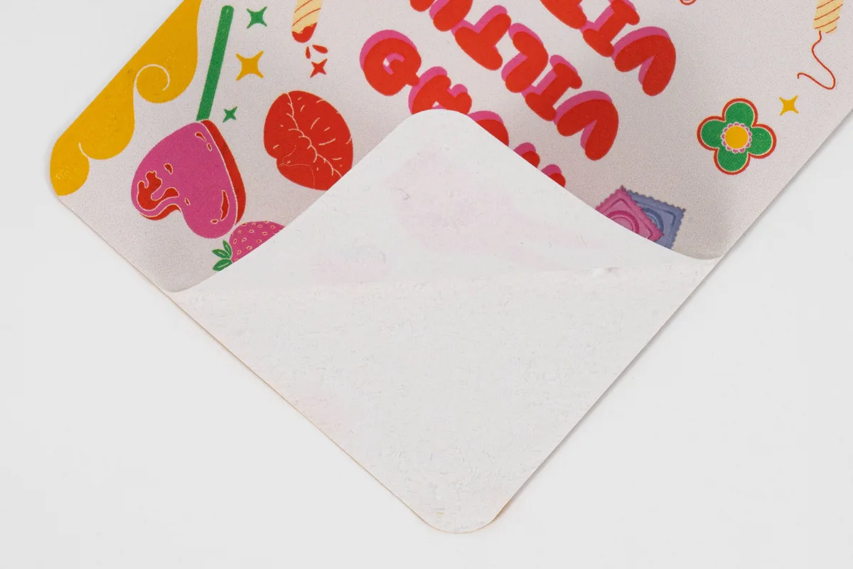 White core card cross-section