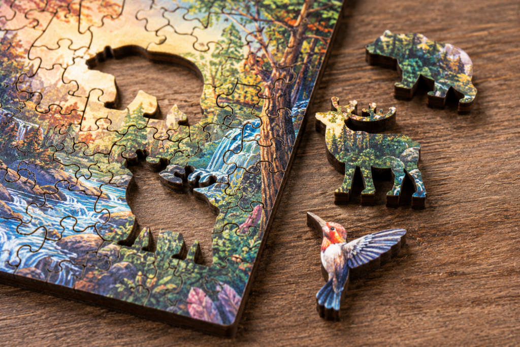 Laser-cut Wooden Puzzles