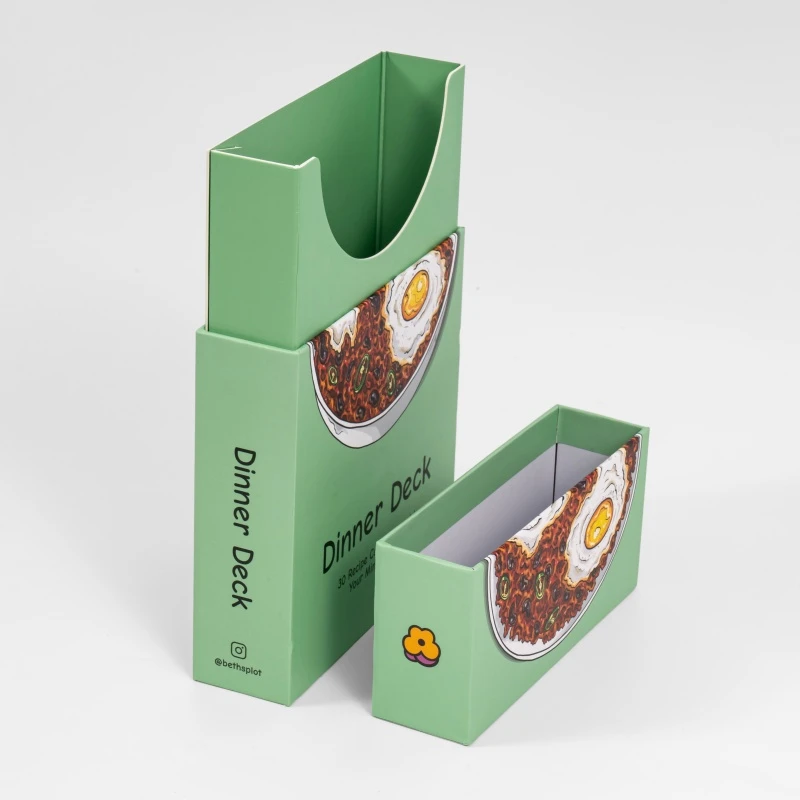 Slotted Beechwood Display Block with Recipe Cards Inserted